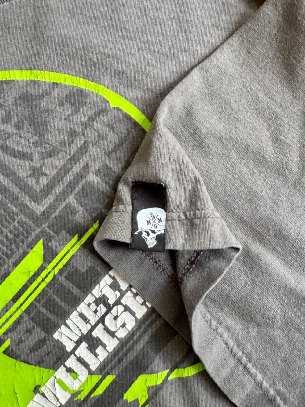 Vintage Y2K Metal Mulisha Extreme Sports Skull Graphic Tee - Large - Picture 5 of 8